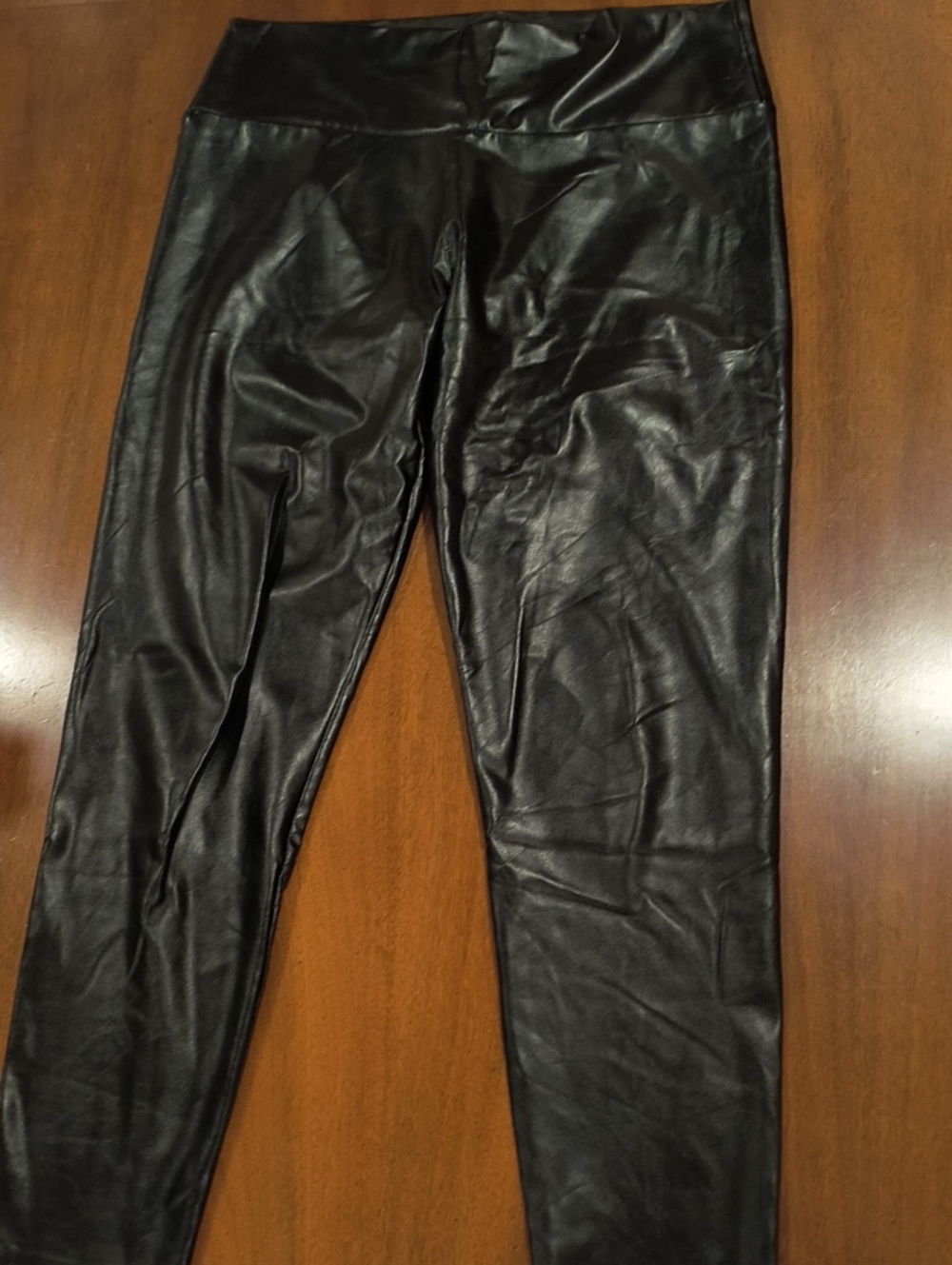 Women's s Black Faux Leather Pants